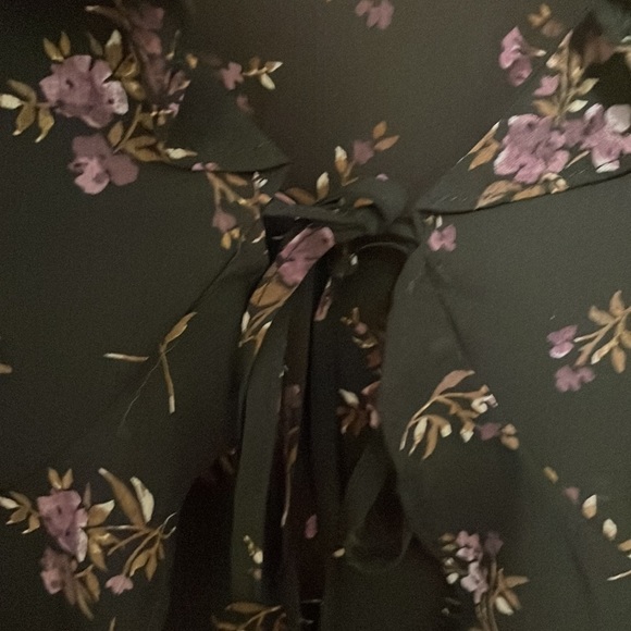 Garage Floral Tie-Front Sheer Crop Top - Picture 5 of 9